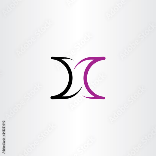 purple black icon x logo vector letter symbol logotype