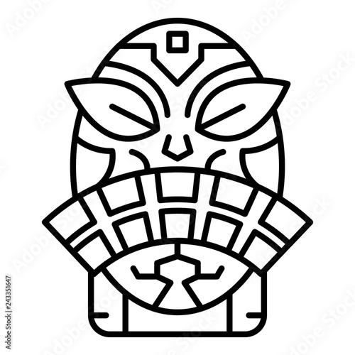 Tropical idol icon. Outline tropical idol vector icon for web design isolated on white background