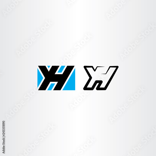 yh letter y and h logo symbol vector icon