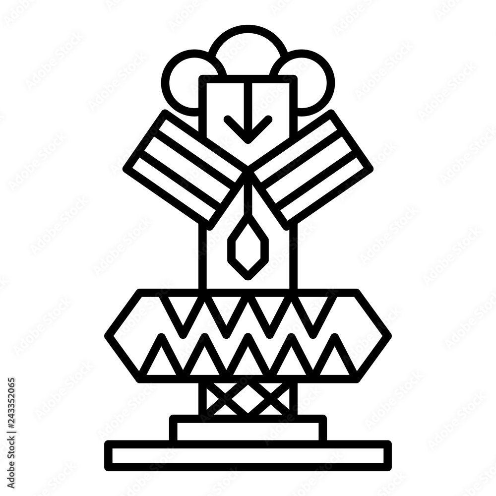 Tiki mask icon. Outline tiki mask vector icon for web design isolated on white background Tiki mask icon. Outline tiki mask vector icon for web design isolated on white background