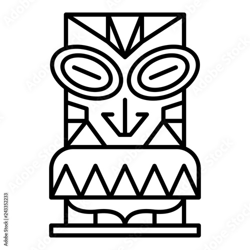 Aloha wood idol icon. Outline aloha wood idol vector icon for web design isolated on white background