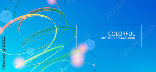 Abstract swirling colored lines. Futuristic geometric composition. Background for design works.