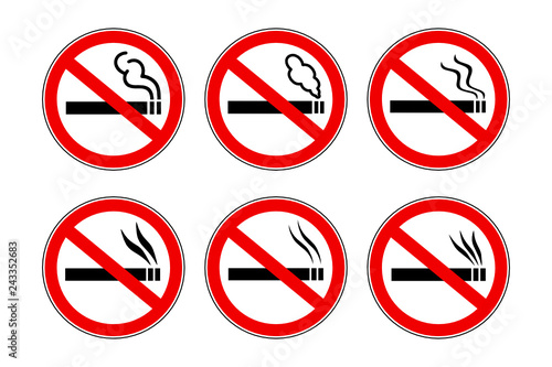 zestaw znaków zakaz palenia