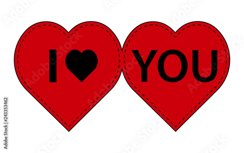 Valentine's day card. In the shape of a heart.