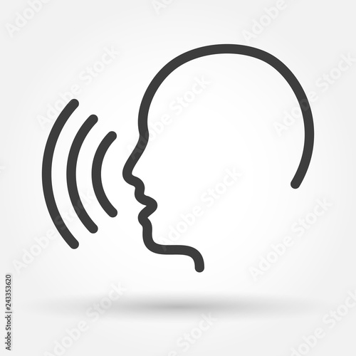 Obraz na plátně Voice control icon