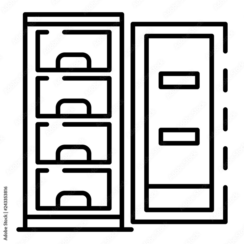 Open freezer icon. Outline open freezer vector icon for web design isolated on white background Open freezer icon. Outline open freezer vector icon for web design isolated on white background