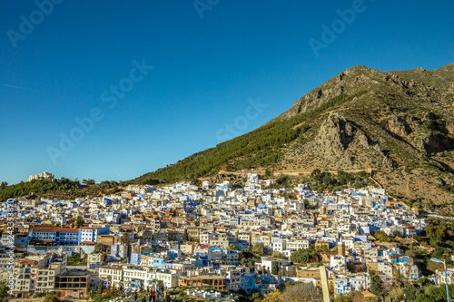 Panoramic view in Chefchaouen, Marocco © justinessy