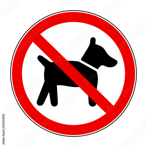 znak zakaz wprowadzania psów #243354031