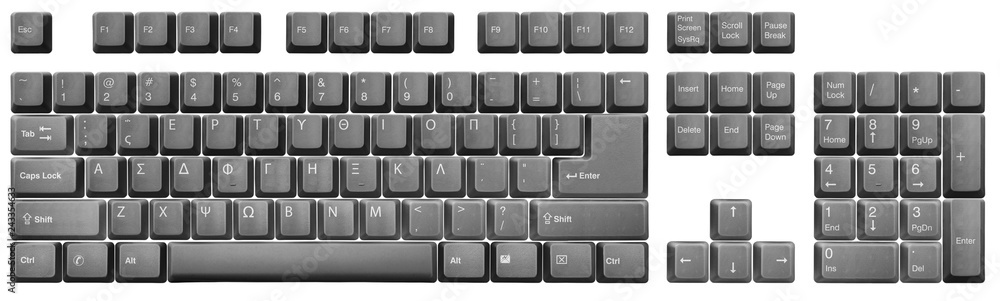 Greek keyboard Black Greek keyboard Black