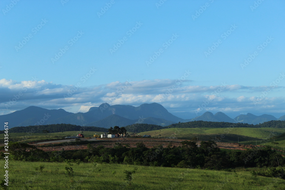 Obraz premium landscape with mountains and clouds