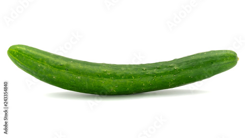 Japanese cucumber isolated from white background.