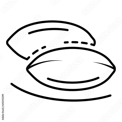 Clean peanut icon. Outline clean peanut vector icon for web design isolated on white background