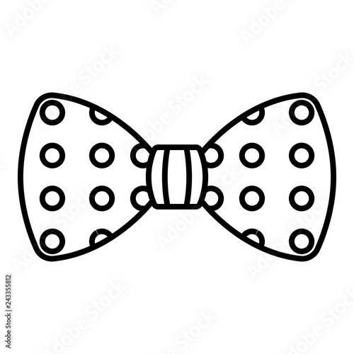 Big dot bow tie icon. Outline big dot bow tie vector icon for web design isolated on white background