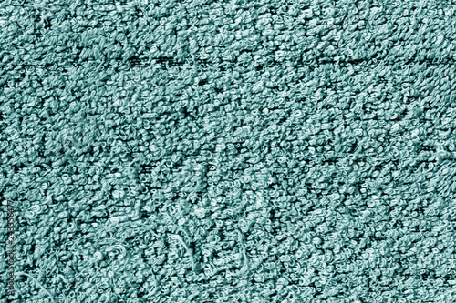 Old towel texture in cyan tone.