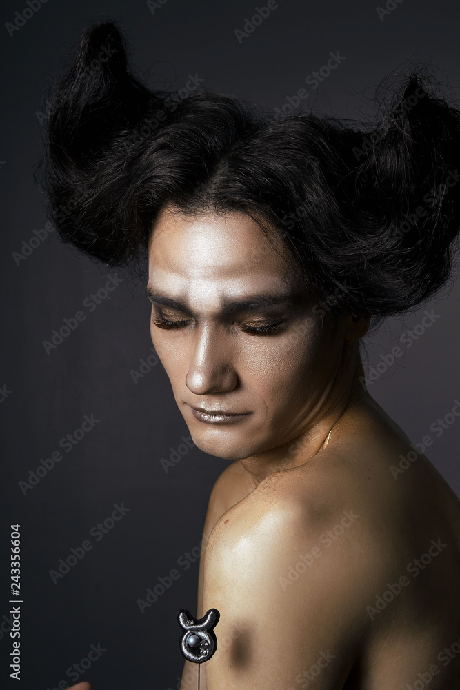 man in the image of the Taurus zodiac sign man in the image of the Taurus zodiac sign