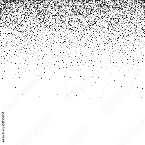 Halftone dotted background. Dotted vector pattern. Chaotic circle dots isolated on the white background.Seamless asymmetrical pattern