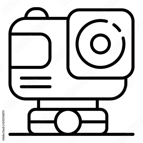 Action sport camera icon. Outline action sport camera vector icon for web design isolated on white background