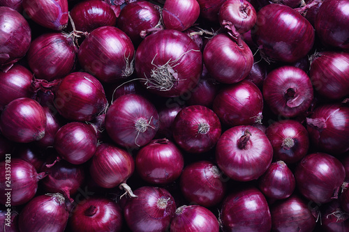 Full Frame Shot Of Purple Onions
