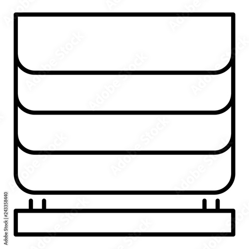 Home blind window icon. Outline home blind window vector icon for web design isolated on white background