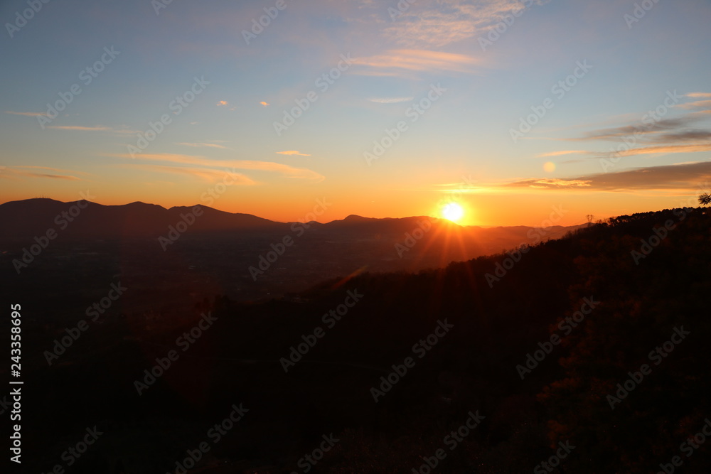 Fototapeta premium Tuscany Sunset