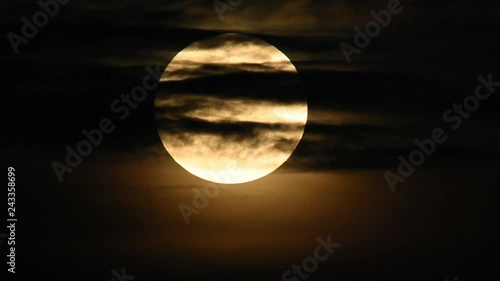 Full moon in the clouds