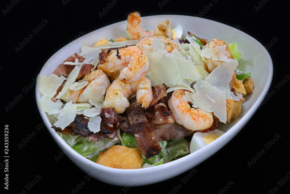 traditional caesar salad with shrimp traditional caesar salad with shrimp