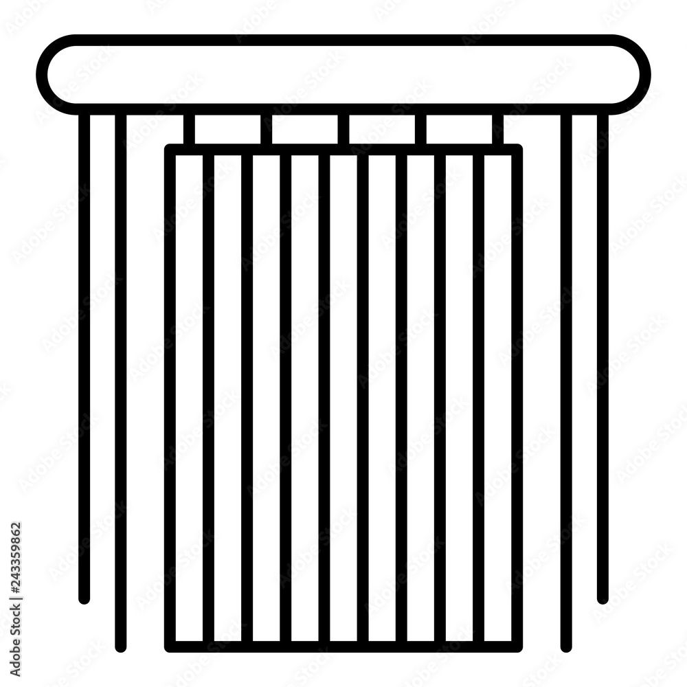 Living room louvers icon. Outline living room louvers vector icon for web design isolated on white background Living room louvers icon. Outline living room louvers vector icon for web design isolated on white background