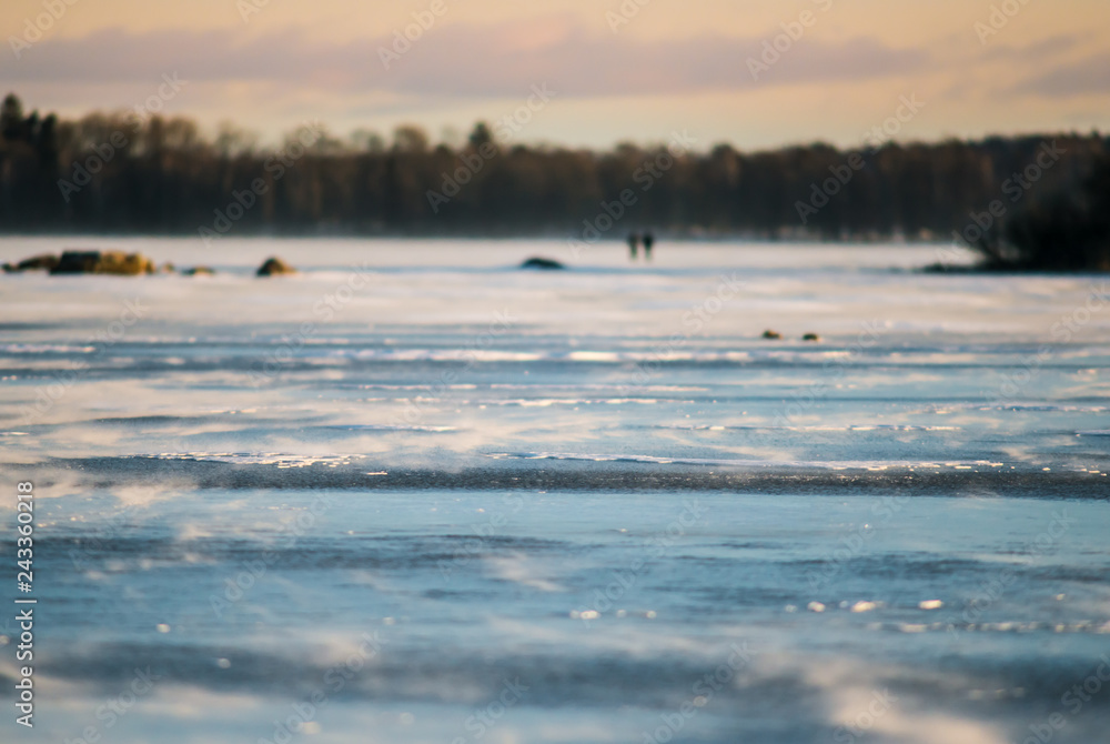 Frozen Lake on a Windy Day Frozen Lake on a Windy Day