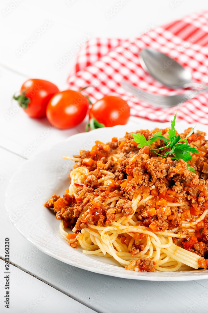Spaghetti with bolognese sauce Spaghetti with bolognese sauce