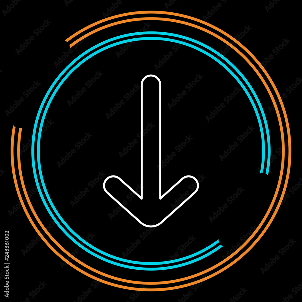 Download icon - vector download button Download icon - vector download button