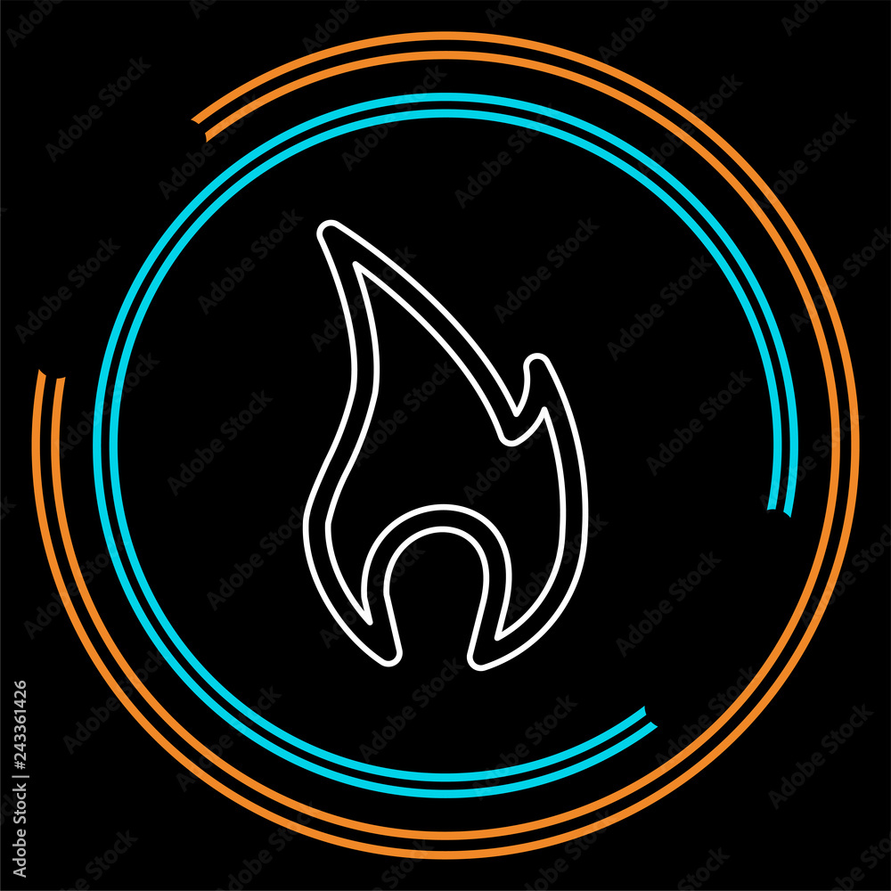 Obraz premium vector fire flames sign illustration isolated