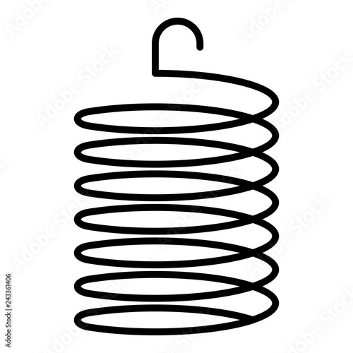 Shape coil icon. Outline shape coil vector icon for web design isolated on white background