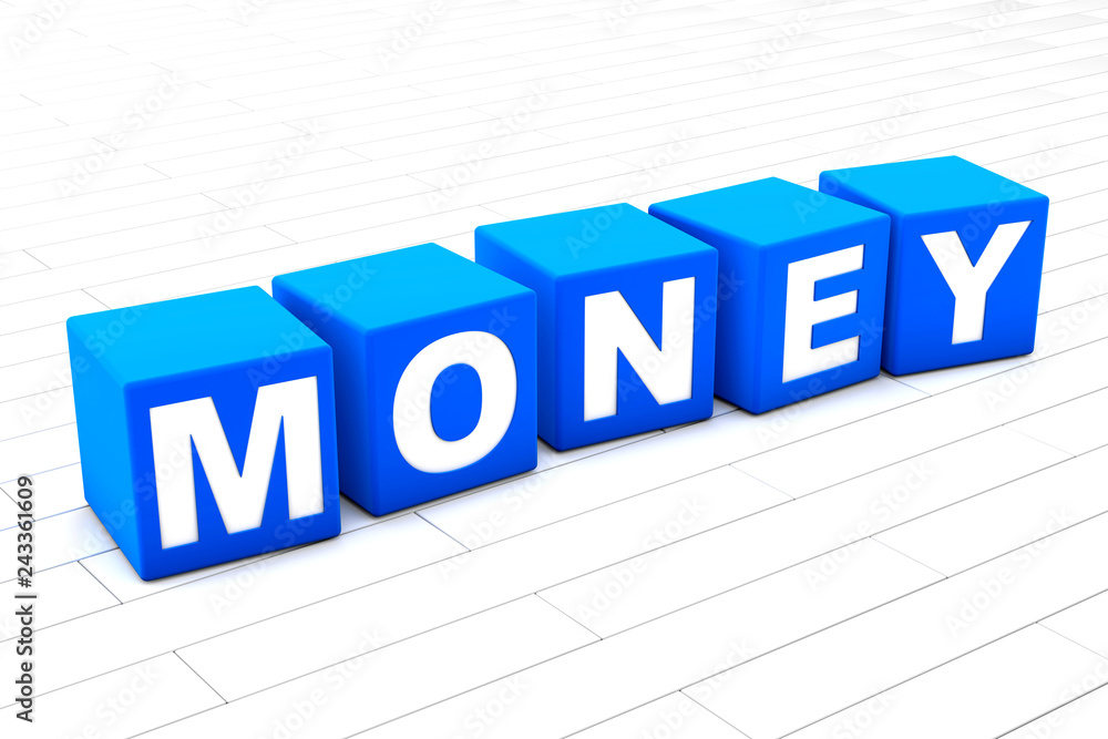 3D rendered illustration of the word Money.
