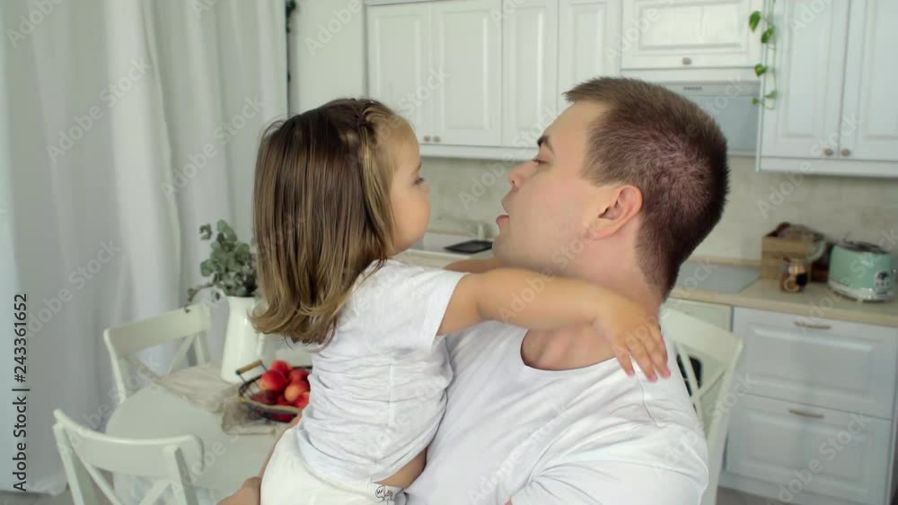Dad plays with daughter Dad plays with daughter