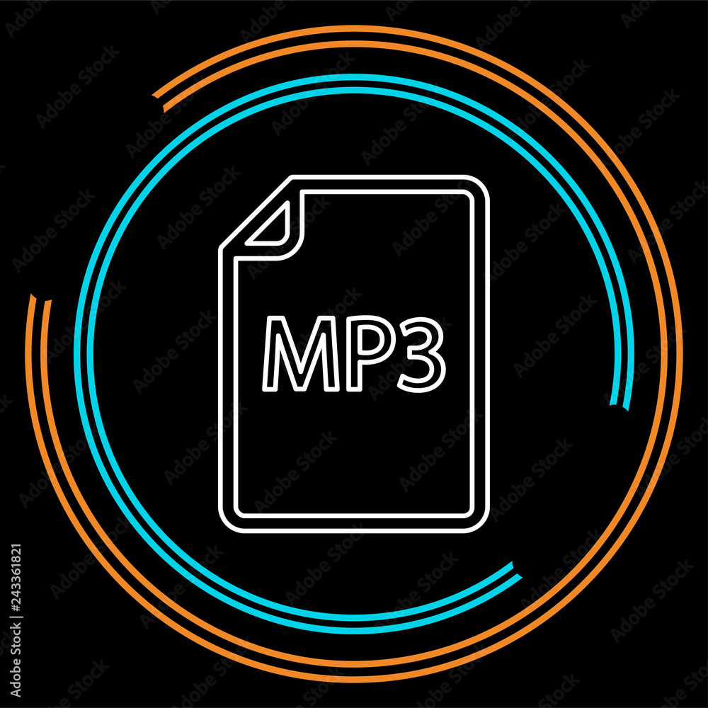 download MP3 document icon - vector file format download MP3 document icon - vector file format