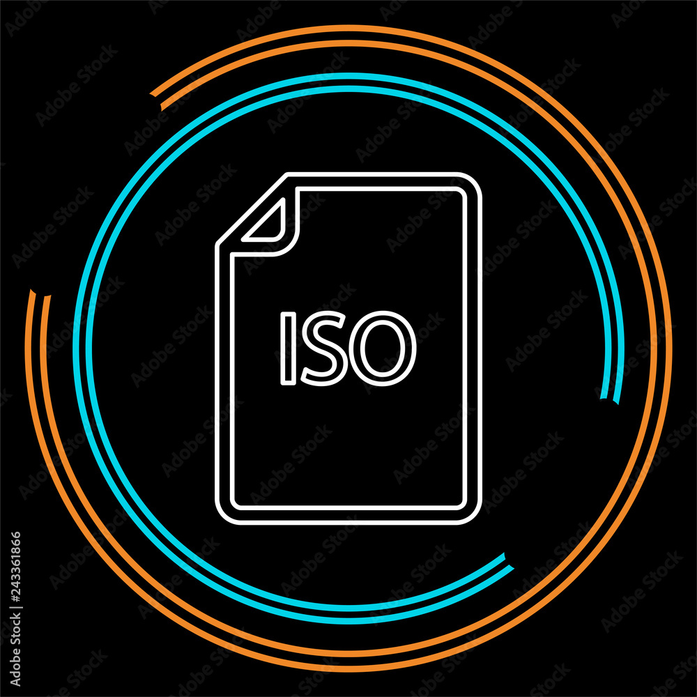 download ISO document icon - vector file format download ISO document icon - vector file format