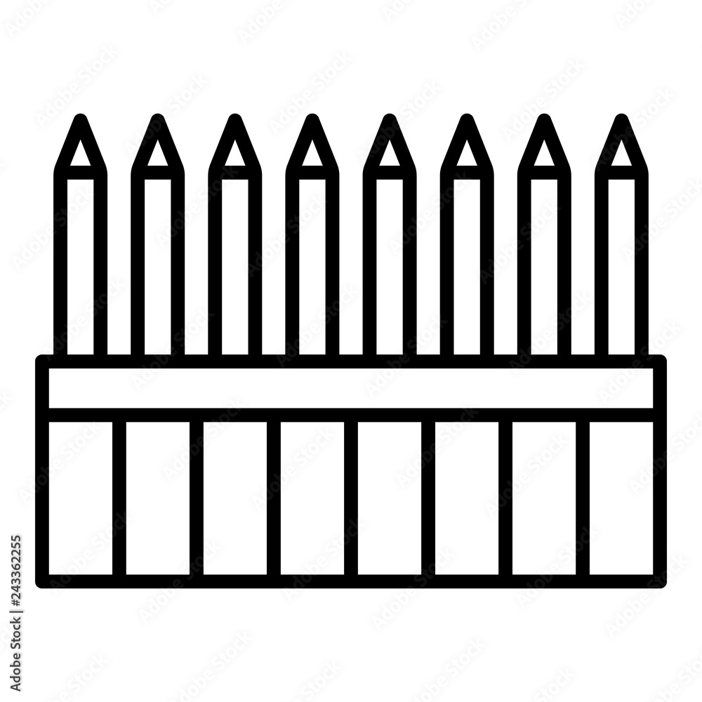 Drawing pen pack icon. Outline drawing pen pack vector icon for web design isolated on white background Drawing pen pack icon. Outline drawing pen pack vector icon for web design isolated on white background