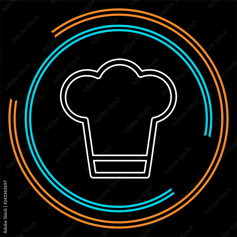 chef cap illustration - restaurant symbol chef cap illustration - restaurant symbol