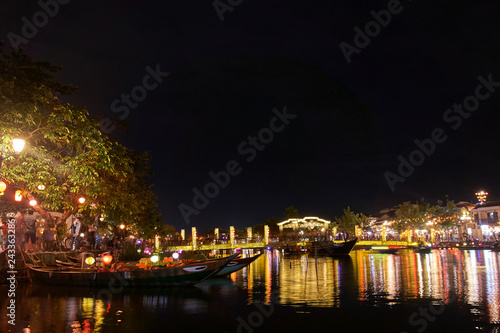 Hoi An City centre evening view, Vietnam
