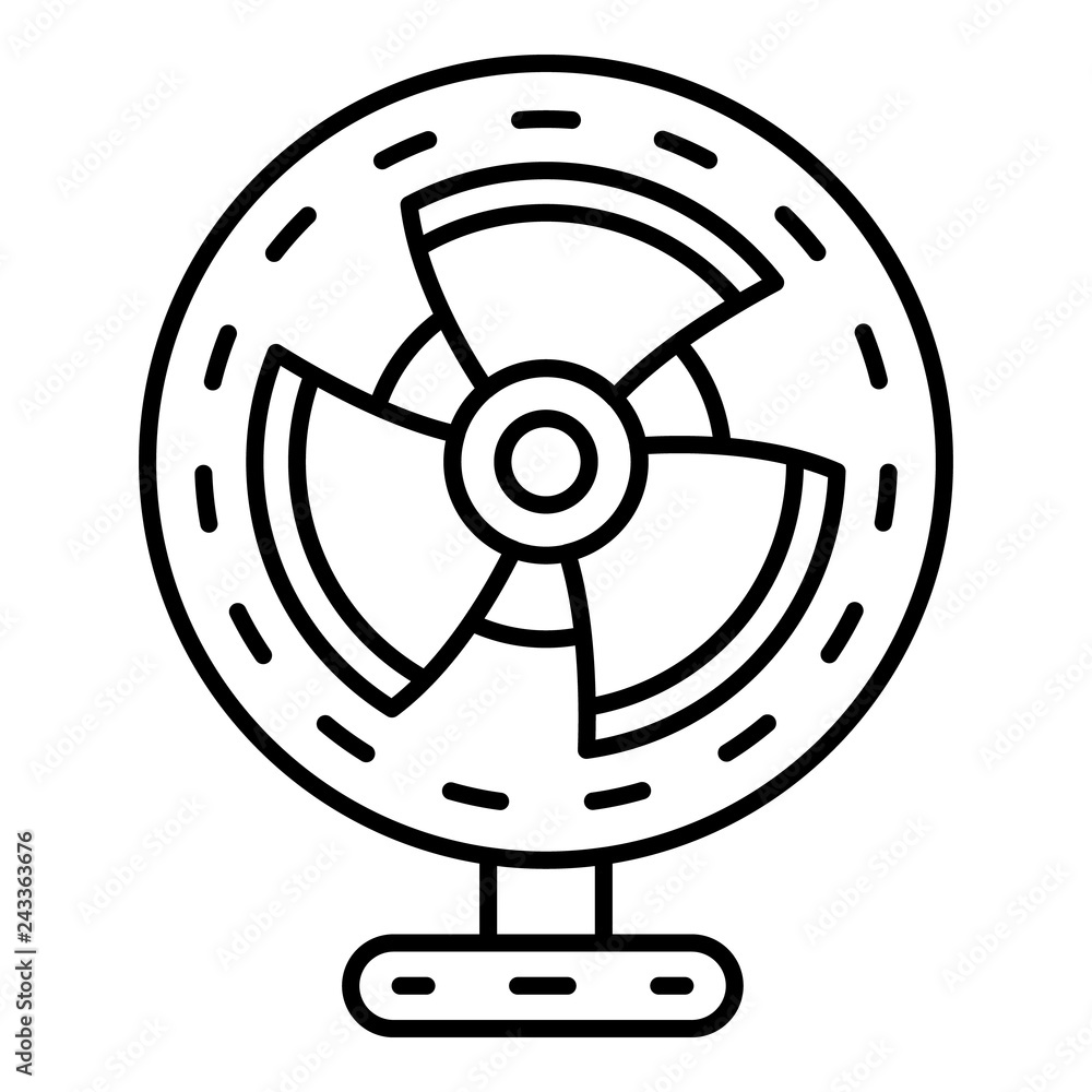 Home air fan icon. Outline home air fan vector icon for web design isolated on white background Home air fan icon. Outline home air fan vector icon for web design isolated on white background