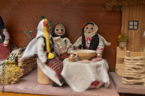 Traditional Romanian dolls in folk dress