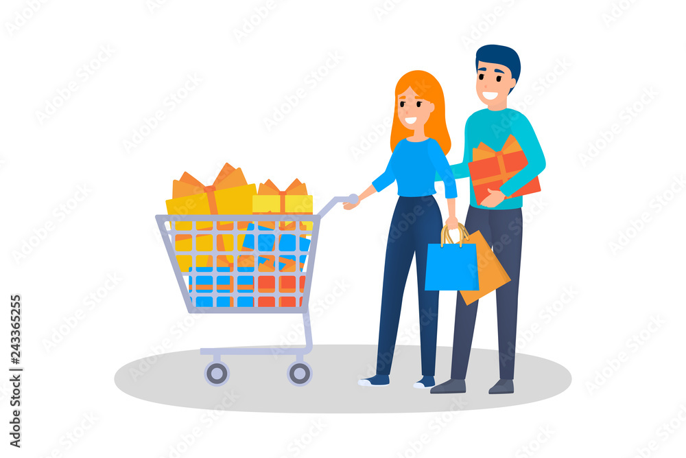 People buy gift on a big sale. People buy gift on a big sale.