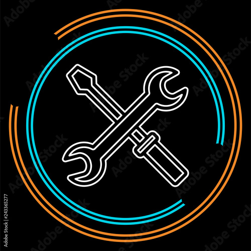 vector repair tools illustration - maintenance