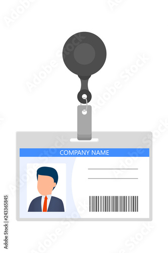 ID card plactic badge with photo and name