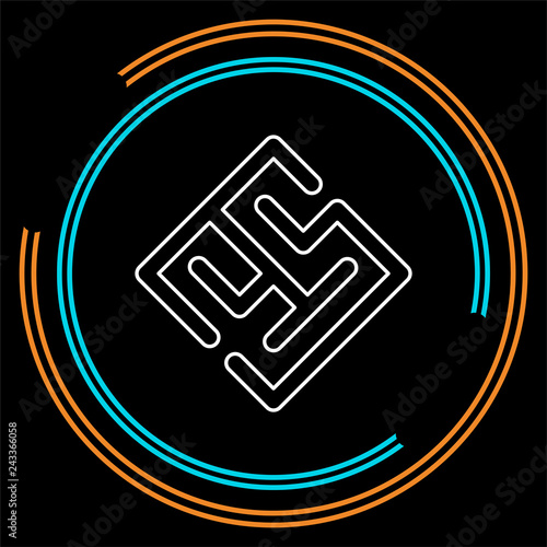 vector maze abstract - puzzle labyrint symbol