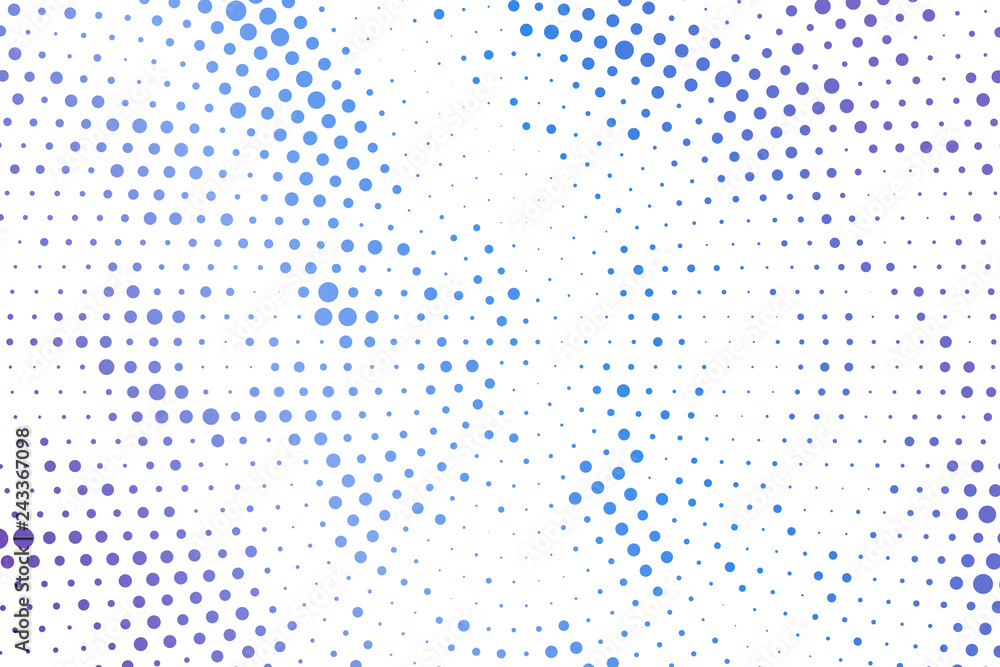 Light blue circles halftone style. Color geometric background. Vector illustration EPS 10.