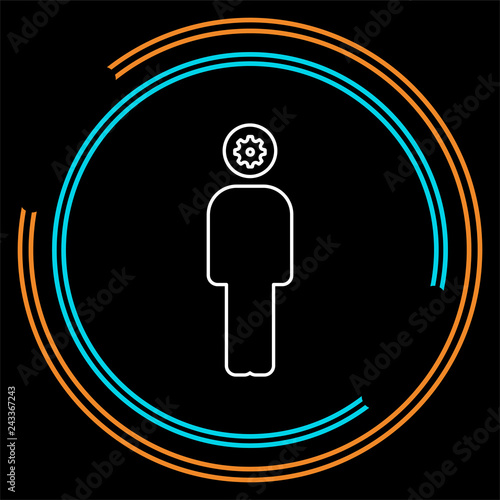 brainstorming concept line icon.