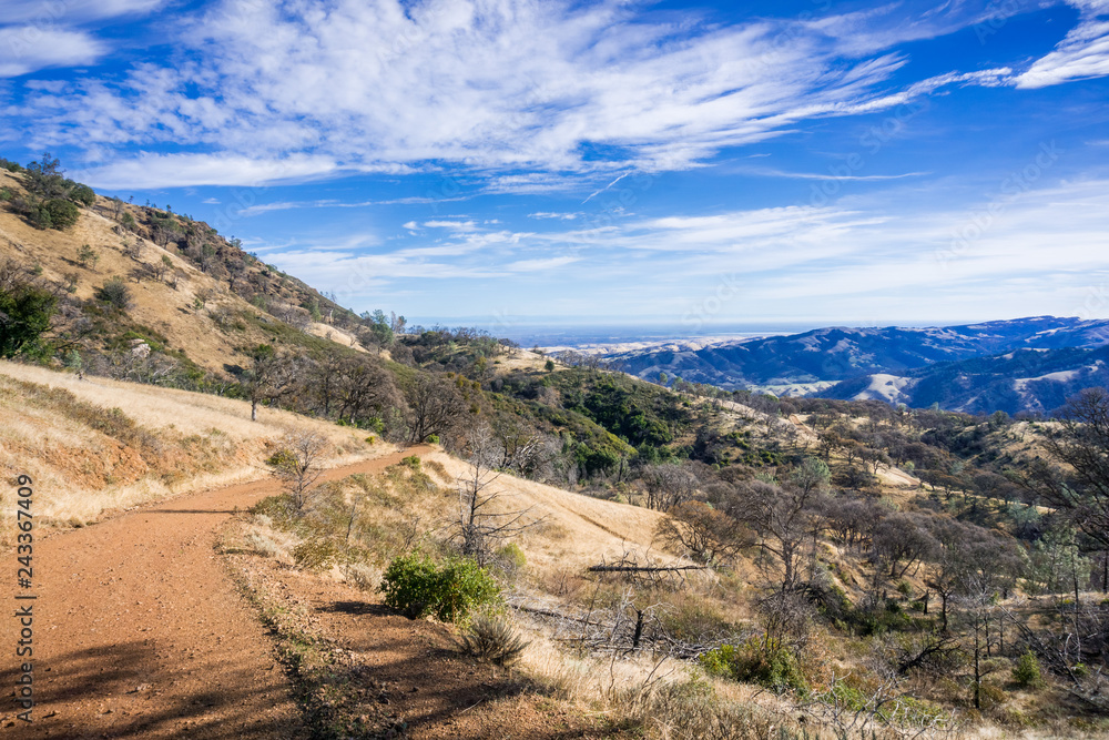Hiking trail in Mt Diablo State Park, Contra Costa county, San Francisco bay area, California Hiking trail in Mt Diablo State Park, Contra Costa county, San Francisco bay area, California