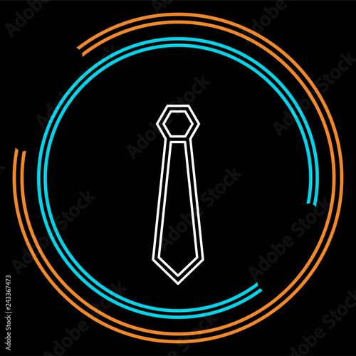 vector cravat icon tie illustration. fashion wear