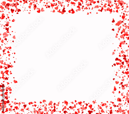 Square made of red and pink hearts